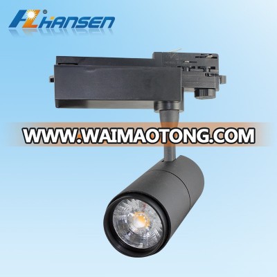 30W COB 2 / 3 / 4 wires commercial black colour lighting fixture high quality led track light